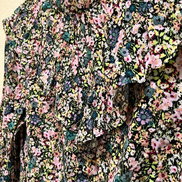 Long Sleeve Multi-Colored Floral Shirt - Picture 2 of 3